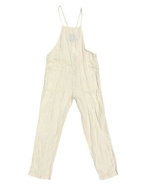 BDG Women’s Misty Linen Jumpsuit Spaghetti Strap Cream Relaxed Fit NWT Sz XS